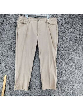 J. Hilburn Pants Mens 40x27 SLL Tan Mid Rise Slim Fit